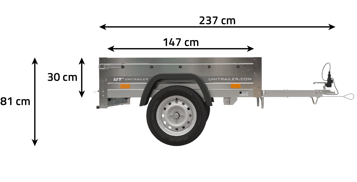 UNITRAILER Garden Trailer 150 KIPP 750 kg – 150 × 106 cm – Bild 8