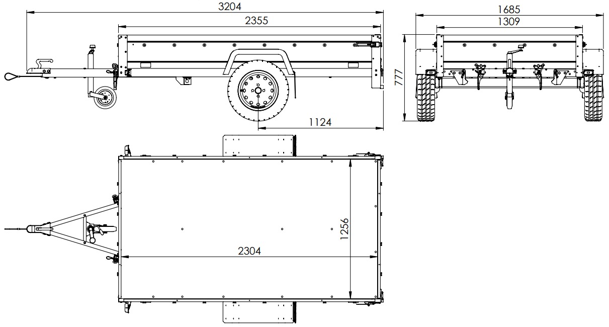 UNITRAILER Garden Trailer 230 KIPP 750 kg – 230 × 125 cm – Bild 12